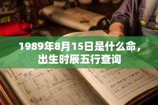 1989年8月15日是什么命，出生时辰五行查询