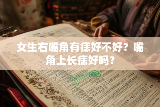 女生右嘴角有痣好不好？嘴角上长痣好吗？