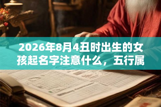 2026年8月4丑时出生的女孩起名字注意什么，五行属什么