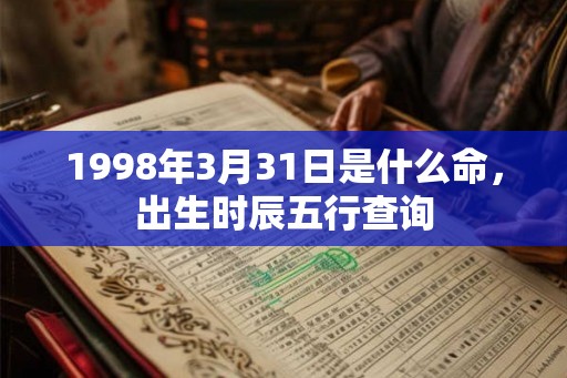 1998年3月31日是什么命，出生时辰五行查询