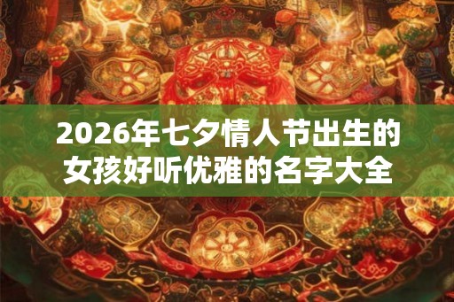 2026年七夕情人节出生的女孩好听优雅的名字大全