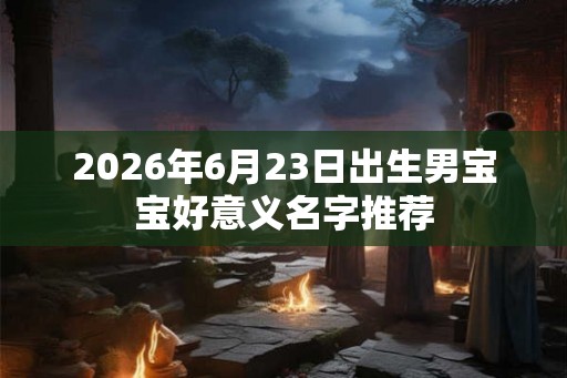 2026年6月23日出生男宝宝好意义名字推荐