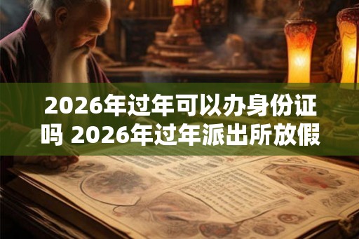 2026年过年可以办身份证吗 2026年过年派出所放假吗