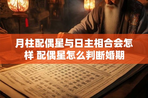 月柱配偶星与日主相合会怎样 配偶星怎么判断婚期 月柱配偶星与日主相合会怎样 配偶星怎么判断婚期