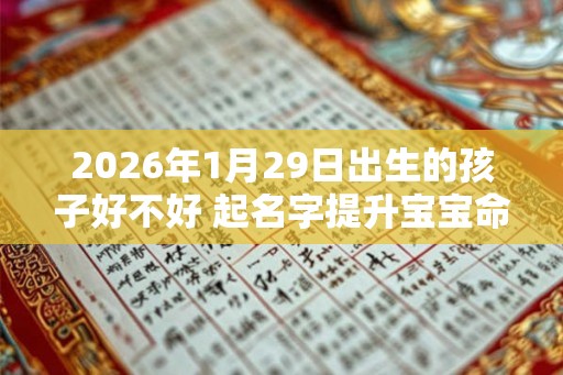 2026年1月29日出生的孩子好不好 起名字提升宝宝命格