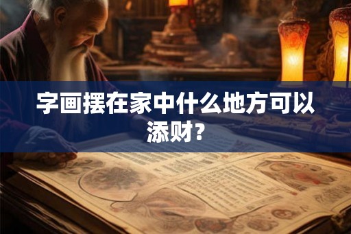 字画摆在家中什么地方可以添财？