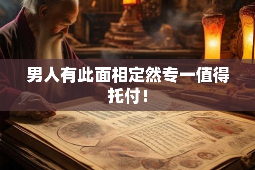 男人有此面相定然专一值得托付！