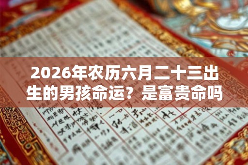 2026年农历六月二十三出生的男孩命运？是富贵命吗？