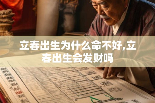 立春出生为什么命不好,立春出生会发财吗