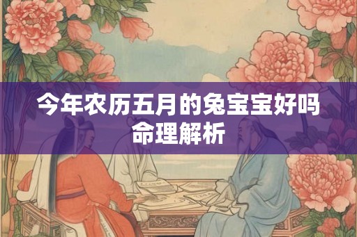 今年农历五月的兔宝宝好吗命理解析 今年农历五月的兔宝宝好吗命理解析
