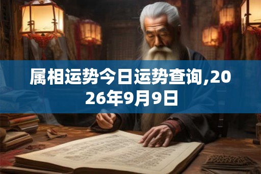 属相运势今日运势查询,2026年9月9日