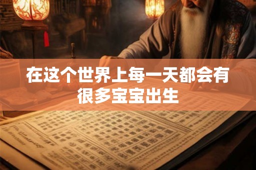 在这个世界上每一天都会有很多宝宝出生