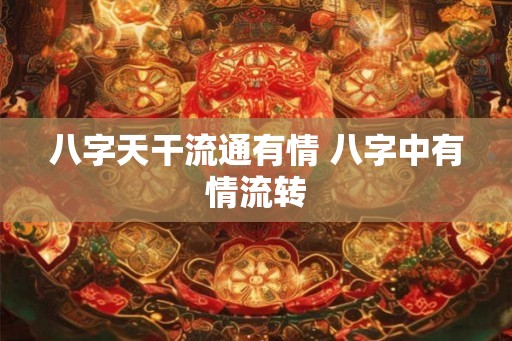 八字天干流通有情 八字中有情流转