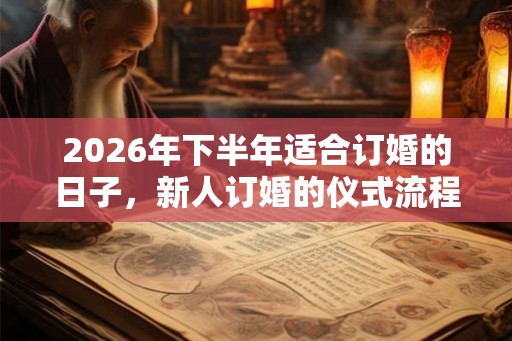 2026年下半年适合订婚的日子，新人订婚的仪式流程