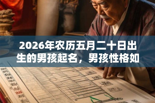 2026年农历五月二十日出生的男孩起名，男孩性格如何？