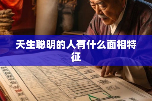 天生聪明的人有什么面相特征