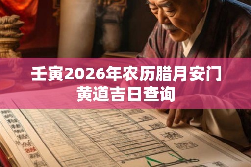壬寅2026年农历腊月安门黄道吉日查询