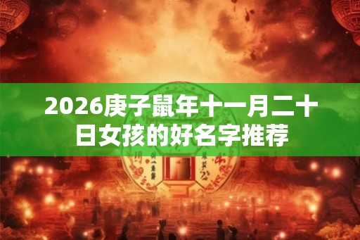 2026庚子鼠年十一月二十日女孩的好名字推荐