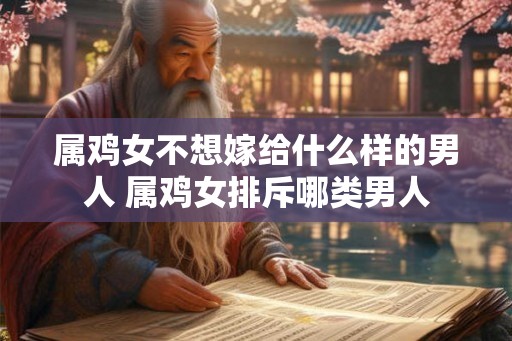 属鸡女不想嫁给什么样的男人 属鸡女排斥哪类男人 属鸡女不想嫁给什么样的男人 属鸡女排斥哪类男人