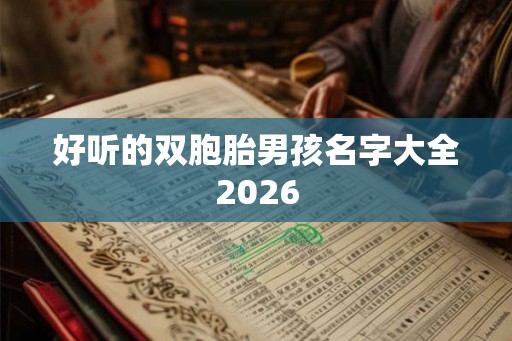 好听的双胞胎男孩名字大全2026 好听的双胞胎男孩名字大全2026