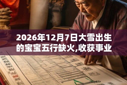 2026年12月7日大雪出生的宝宝五行缺火,收获事业不可傲气 2026年12月7日大雪出生的宝宝五行缺火,收获事业不可傲气