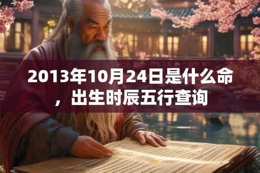 2013年10月24日是什么命，出生时辰五行查询