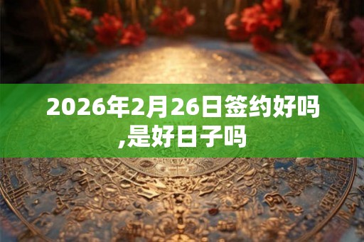 2026年2月26日签约好吗,是好日子吗