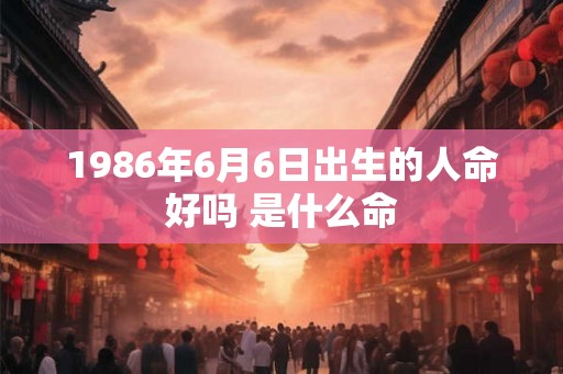 1986年6月6日出生的人命好吗 是什么命