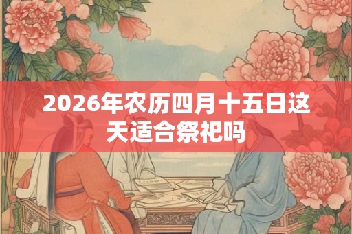 2026年农历四月十五日这天适合祭祀吗 2026年农历四月十五日这天适合祭祀吗