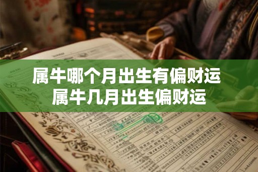 属牛哪个月出生有偏财运 属牛几月出生偏财运