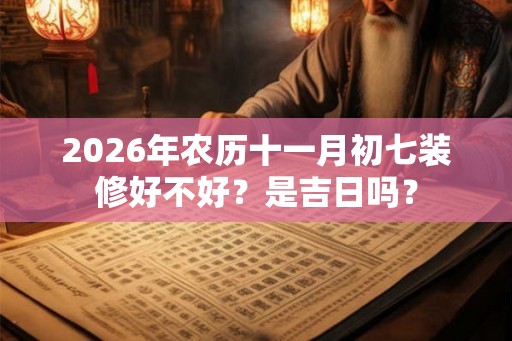 2026年农历十一月初七装修好不好？是吉日吗？