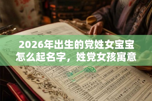 2026年出生的党姓女宝宝怎么起名字，姓党女孩寓意好的名字