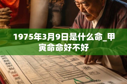 1975年3月9日是什么命_甲寅命命好不好