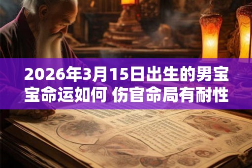 2026年3月15日出生的男宝宝命运如何 伤官命局有耐性 2026年3月15日出生的男宝宝命运如何 伤官命局有耐性