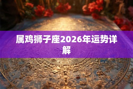 属鸡狮子座2026年运势详解 属鸡狮子座2026年运势详解