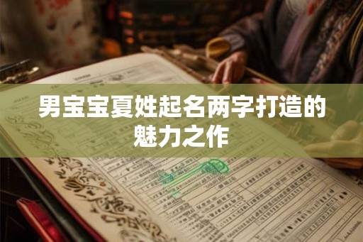 男宝宝夏姓起名两字打造的魅力之作