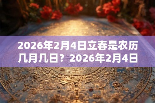 2026年2月4日立春是农历几月几日?2026年2月4日立春时间 2026年2月4日立春是农历几月几日?2026年2月4日立春时间
