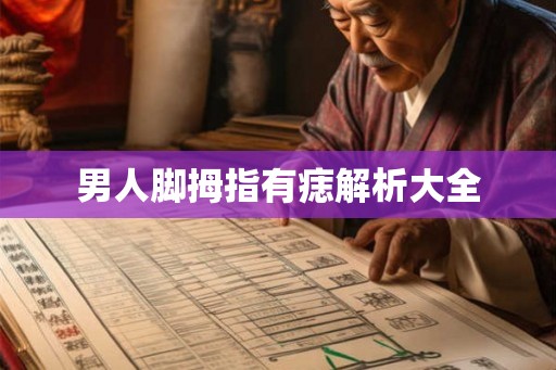 男人脚拇指有痣解析大全