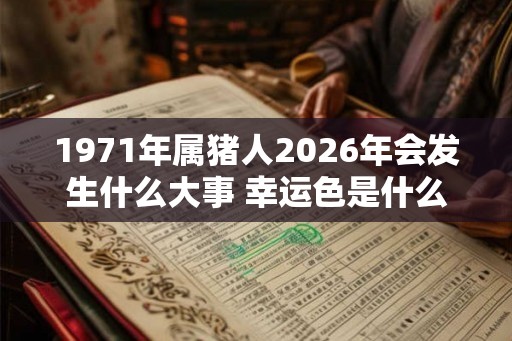1971年属猪人2026年会发生什么大事 幸运色是什么 1971年属猪人2026年会发生什么大事 幸运色是什么