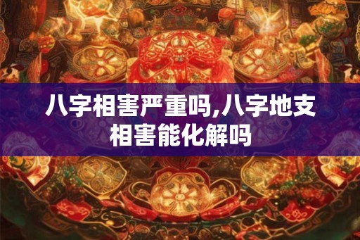 八字相害严重吗,八字地支相害能化解吗
