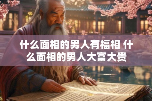 什么面相的男人有福相 什么面相的男人大富大贵
