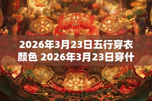 2026年3月23日五行穿衣颜色 2026年3月23日穿什么颜色衣服好
