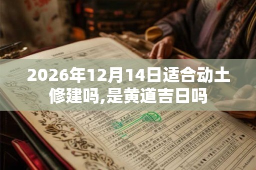 2026年12月14日适合动土修建吗,是黄道吉日吗