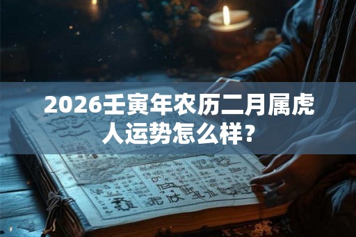 2026壬寅年农历二月属虎人运势怎么样？