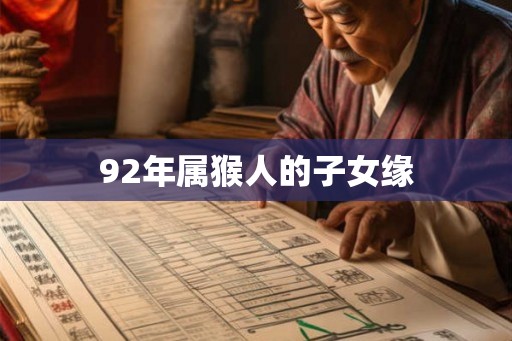 92年属猴人的子女缘