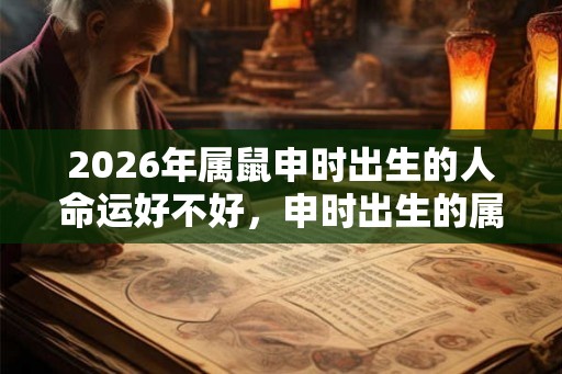 2026年属鼠申时出生的人命运好不好，申时出生的属鼠人什么命？