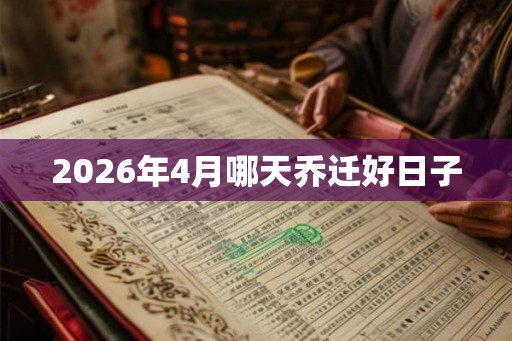 2026年4月哪天乔迁好日子