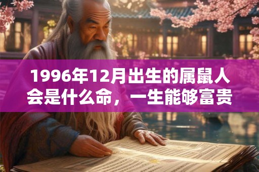 1996年12月出生的属鼠人会是什么命，一生能够富贵吗？