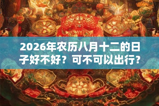 2026年农历八月十二的日子好不好？可不可以出行？
