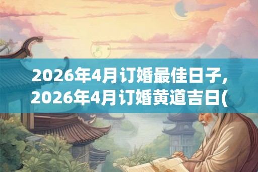 2026年4月订婚最佳日子,2026年4月订婚黄道吉日(7日)
